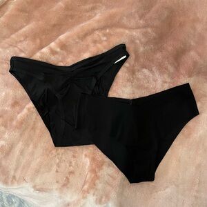 2 Pairs Aerie Black Panties NWT: size Small